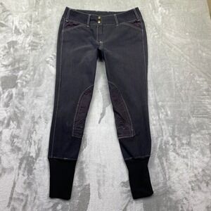 Equine Couture Women's Riding Breeches Black Denim Size 30 Fits 29" Retro